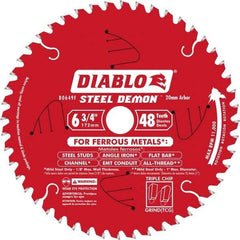 Freud - 6-3/4" Diam, 20mm Arbor Hole Diam, 48 Tooth Wet & Dry Cut Saw Blade - Carbide-Tipped, Burr-Free Action, Standard Round Arbor - All Tool & Supply