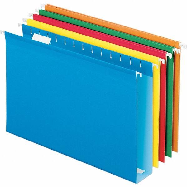 Pendaflex - 8-1/2 x 14", Legal, Assorted Colors, Hanging File Folder - 11 Point Stock, 1/5 Tab Cut Location - All Tool & Supply