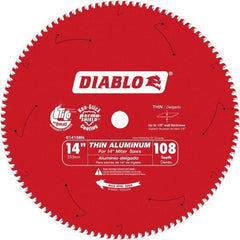 Freud - 14" Blade Diam, 108 Teeth, Carbide-Tipped Cold Saw Blade - 1" Arbor Hole Diam, 0.071" Blade Thickness - All Tool & Supply