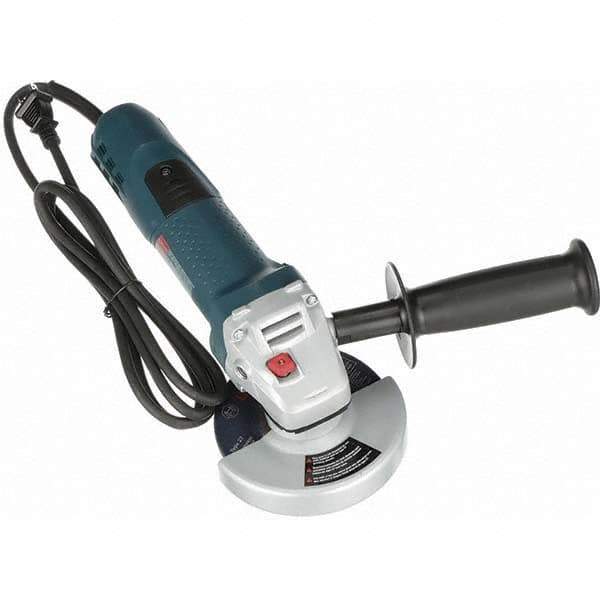 Bosch - 4-1/2" Wheel Diam, 11,000 RPM, Corded Angle & Disc Grinder - 5/8-11 Spindle, 120 Volts, 7.5 Amps - All Tool & Supply