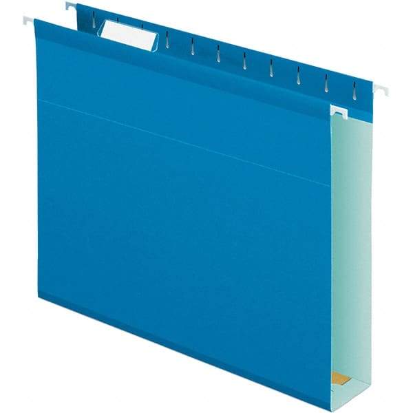 Pendaflex - 8-1/2 x 11", Letter Size, Blue, Hanging File Folder - 11 Point Stock, 1/5 Tab Cut Location - All Tool & Supply