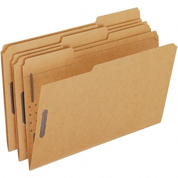 Pendaflex - 8-1/2 x 14", Legal, Brown, File Folders with Top Tab - Assorted Tab Cut Location - All Tool & Supply