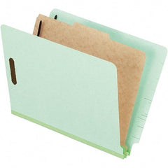 Pendaflex - 8-1/2 x 11", Letter Size, Pale Green, Classification Folders with Top Tab Fastener - 25 Point Stock, End Tab Cut Location - All Tool & Supply