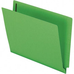 Pendaflex - 8-1/2 x 11", Letter Size, Green, File Folders with End Tab - 11 Point Stock, Straight Tab Cut Location - All Tool & Supply