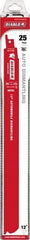 Freud - 12" Long x 1" Thick, Bi-Metal Reciprocating Saw Blade - Straight Profile, 14 to 18 TPI, Toothed Edge, Tang Shank - All Tool & Supply