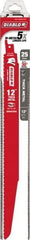 Freud - 12" Long x 1" Thick, Bi-Metal Reciprocating Saw Blade - Tapered Profile, 8 to 10 TPI, Toothed Edge, Tang Shank - All Tool & Supply