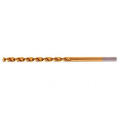 #2 RHS / RHC HSS-CO 8% (M42) 135 Degree Split Point Q-Cobalt Wide Land Parabolic Taper Length Drill - TiN - All Tool & Supply