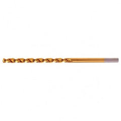 #2 RHS / RHC HSS-CO 8% (M42) 135 Degree Split Point Q-Cobalt Wide Land Parabolic Taper Length Drill - TiN - All Tool & Supply