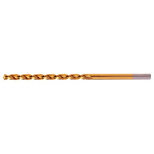 #43 RHS / RHC HSS-CO 8% (M42) 135 Degree Split Point Q-Cobalt Wide Land Parabolic Taper Length Drill - TiN