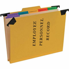 Pendaflex - 11-3/4 x 9-3/4", Letter Size, Yellow, File Folders with Top Tab - 20 Point Stock, 2nd Position Tab Cut Location - All Tool & Supply