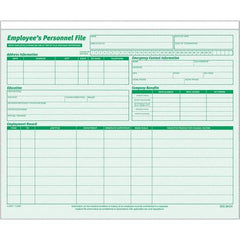 TOPS - 11-3/4 x 9-1/4", Letter Size, Green, File Folders with Top Tab - Straight Tab Cut Location - All Tool & Supply