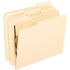 Pendaflex - 8-1/2 x 11", Letter Size, Manila, File Folders with Top Tab - 11 Point Stock, Assorted Tab Cut Location - All Tool & Supply