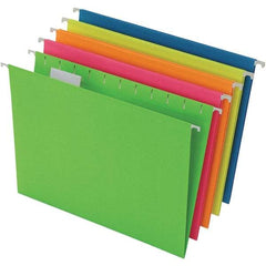 Pendaflex - 8-1/2 x 11", Letter Size, Assorted Colors, Hanging File Folder - 11 Point Stock, 1/5 Tab Cut Location - All Tool & Supply