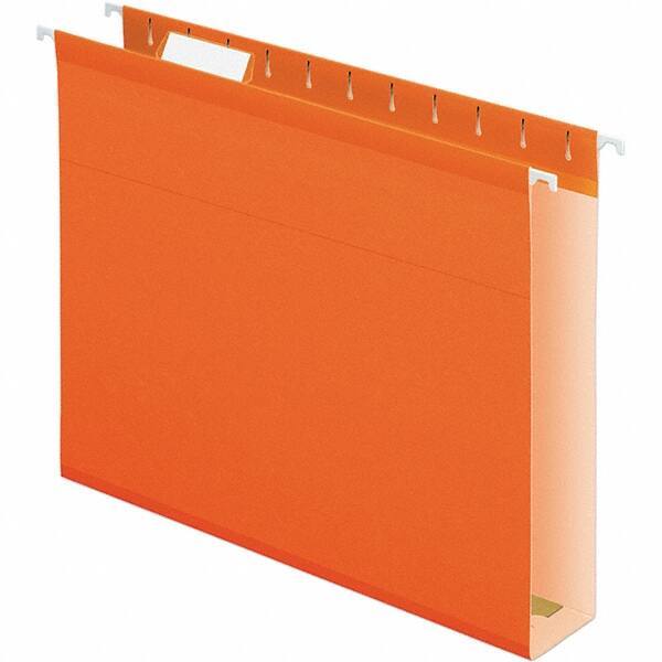 Pendaflex - 8-1/2 x 11", Letter Size, Orange, Hanging File Folder - 11 Point Stock, 1/5 Tab Cut Location - All Tool & Supply