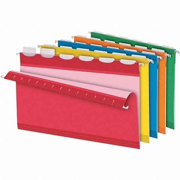 Pendaflex - 8-1/2 x 14", Legal, Assorted Colors, Hanging File Folder - 11 Point Stock, 1/6 Tab Cut Location - All Tool & Supply