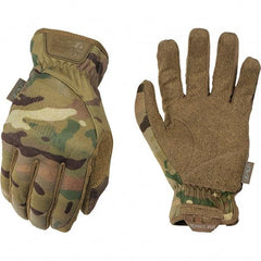 Mechanix Wear - Size L Work Gloves - For Mechanic's & Lifting, Uncoated, Elastic Band Cuff, Full Fingered, Camouflage, Paired - All Tool & Supply