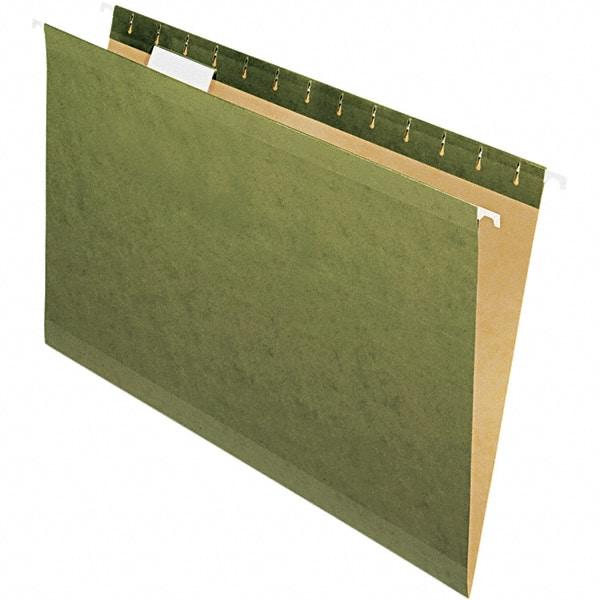 Pendaflex - 8-1/2 x 14", Legal, Standard Green, Hanging File Folder - 11 Point Stock, Straight Tab Cut Location - All Tool & Supply