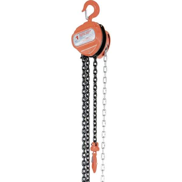 Vestil - 2,000 Lb Lifting Capacity, 20' Lift Height, Hand Hoist - Made from Chain - All Tool & Supply