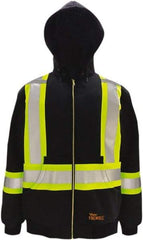 Viking - Size M Flame Resistant/Retardant Jacket - Black, Cotton, Zipper Closure, 40" Chest - All Tool & Supply