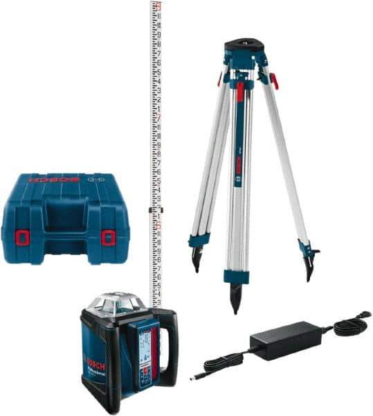 Bosch - 1,650' Measuring Range, 1/16" at 100' Accuracy, Self-Leveling Horizontal Rotary Slope Laser - ±5° Self Leveling Range, 1 Beam - All Tool & Supply