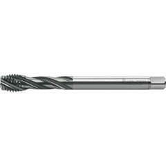 Walter-Prototyp - M20x2.50 Metric 4 Flute 6HX Semi-Bottoming Spiral Flute Tap - High Speed Steel, TiCN Finish, 140mm OAL, Right Hand Flute, Right Hand Thread, Series TC121 - Exact Industrial Supply