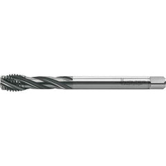 Walter-Prototyp - M16x2.00 Metric 4 Flute 6HX Semi-Bottoming Spiral Flute Tap - High Speed Steel, TiAlN Finish, 110mm OAL, Right Hand Flute, Right Hand Thread, Series TC121 - All Tool & Supply