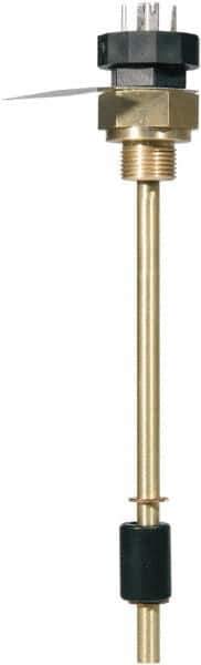 Barksdale - 158°F Normally Closed, Liquid Level & Temperature Switch - 7.87" Level Normally Open, 1" NPT Male, DIN 43650 Plug - All Tool & Supply