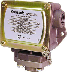 Barksdale - 6 to 340 psi Adjustable Range, 2,000 Max psi, Diaphragm Piston Pressure Switch - 1/4 NPT Female, Screw Terminals, SPDT Contact, Anodized Al Wetted Parts, 2% Repeatability - All Tool & Supply