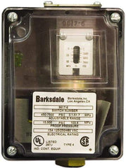 Barksdale - 295 to 5,000 psi Adjustable Range, 10,000 Max psi, Sealed Piston Pressure Switch - 1/4 NPT Female, Screw Terminals, SPDT Contact, Brass Wetted Parts, 2% Repeatability - All Tool & Supply