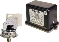 Barksdale - 0.5 to 5 psi Adjustable Range, 100 Max psi, Low Pressure Vacuum Switches - 1/8 NPT Male, Terminals, SPST/ NO Contact, 304SS Wetted Parts, 2% Repeatability - All Tool & Supply