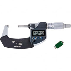 Mitutoyo - Electronic Outside Micrometers Type: Coolant-proof Minimum Measurement (Decimal Inch): 1.0000 - All Tool & Supply