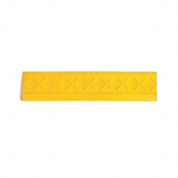 Ergo Advantage - 18" Long x 4" Wide x 1" Thick, Anti-Fatigue Modular Matting Anti-Fatigue Flooring - Female, 1 Interlocking Side, Yellow, For Dry Areas - All Tool & Supply