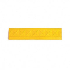 Ergo Advantage - 18" Long x 4" Wide x 1" Thick, Anti-Fatigue Modular Matting Anti-Fatigue Flooring - Female, 1 Interlocking Side, Yellow, For Dry Areas - All Tool & Supply