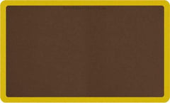 Smart Step - 5' Long x 3' Wide, Dry Environment, Anti-Fatigue Matting - Brown with Yellow Borders, Urethane with Urethane Sponge Base, Beveled on All 4 Sides - All Tool & Supply