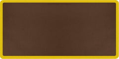 Smart Step - 6' Long x 3' Wide, Dry Environment, Anti-Fatigue Matting - Brown with Yellow Borders, Urethane with Urethane Sponge Base, Beveled on All 4 Sides - All Tool & Supply