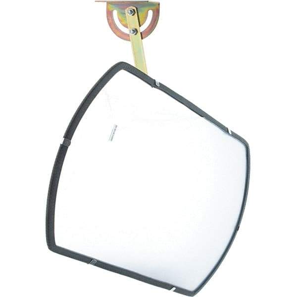 PRO-SAFE - Indoor/Outdoor Rectangular Convex Safety, Traffic & Inspection Mirrors - Acrylic Lens, Laminated Hardboard Backing, 26" High - All Tool & Supply