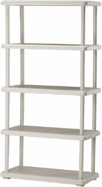 Ability One - Plastic Shelving; Type: Structural Plastic Open Shelving ; Shelf Capacity (Lb.): 180 ; Width (Inch): 36 ; Height (Inch): 74 ; Depth: 18 ; Number of Shelves: 5 - Exact Industrial Supply