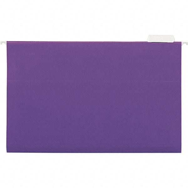 UNIVERSAL - 9-1/2x11-3/4", Legal, Violet, Hanging File Folder - 11 Point Stock, 1/5 Tab Cut Location - All Tool & Supply