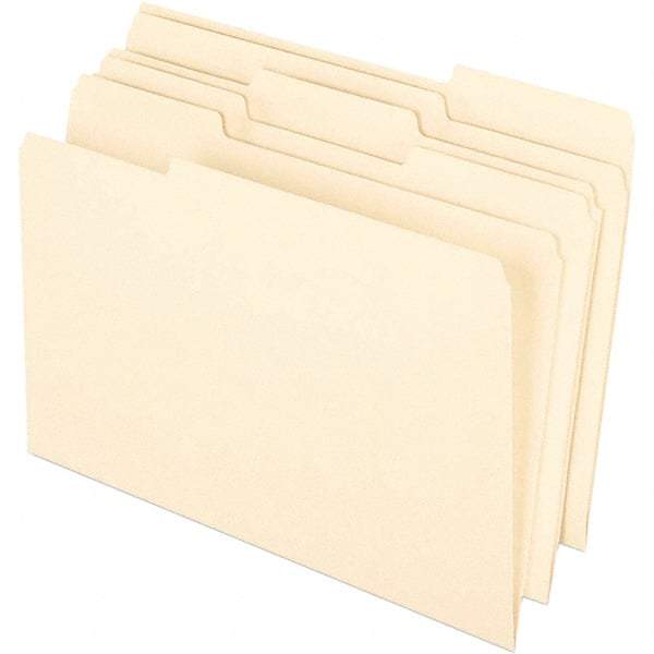 Pendaflex - 14-5/8 x 9-1/2", Legal, Manila, File Folders with Top Tab - 11 Point Stock, Assorted Tab Cut Location - All Tool & Supply