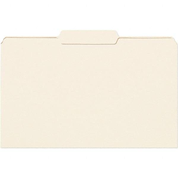 SMEAD - 14-3/4 x 9-1/2", Legal, Manila, File Folders with Top Tab - 11 Point Stock, 1/3 Tab Cut Location - All Tool & Supply