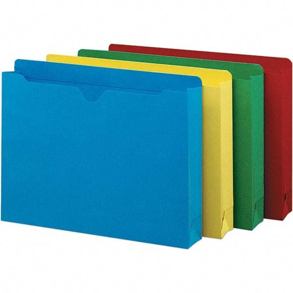 SMEAD - 11-3/4 x 9-1/2", Letter Size, Assorted Colors, File Folders with Top Tab - 11 Point Stock, Straight Tab Cut Location - All Tool & Supply