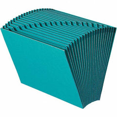 SMEAD - 12 x 10", Letter Size, Teal, A-Z Indexed Expanding Files - Assorted Tab Cut Location - All Tool & Supply