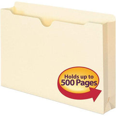 SMEAD - 14-3/4 x 9-1/2", Legal, Manila, File Folders with Top Tab - 11 Point Stock, Straight Tab Cut Location - All Tool & Supply