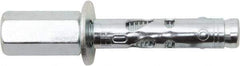 Powers Fasteners - 3/8" Diam, 3/8" Drill, 1-7/8" OAL, 2" Min Embedment Sleeve Concrete Anchor - 1018 Steel, Zinc-Plated Finish, Hex Head, Hex Drive, 1-7/8" Thread Length - All Tool & Supply