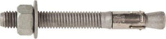 Powers Fasteners - 5/8" Diam, 5/8" Drill, 8-1/2" OAL, 1-1/2" Min Embedment Wedge Expansion Concrete Anchor - 1035 Carbon Steel, Hot Dipped Galvanized Finish, Hex Nut Head, Hex Drive, 6-1/2" Thread Length - All Tool & Supply