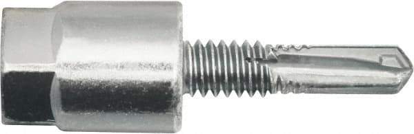 Powers Fasteners - 3/8" Zinc-Plated Steel Vertical (End Drilled) Mount Threaded Rod Anchor - 1/4" Diam x 2" Long, Hex Head, 2,375 Lb Ultimate Pullout, For Use with Steel - All Tool & Supply