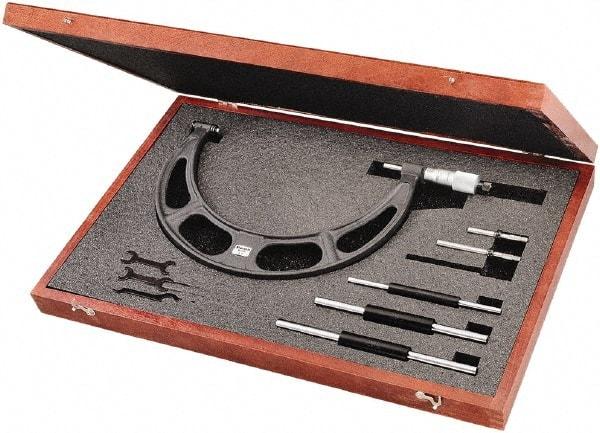 Starrett - Interchangeable-Anvil Micrometers Operation Type: Mechanical Minimum Measurement (Decimal Inch): 6.0000 - All Tool & Supply