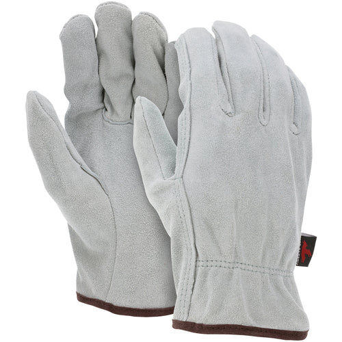 Drivers Glove - Natural Pearl Gray Split Leather - Select Grade - Straight Thumb - Size Large - All Tool & Supply