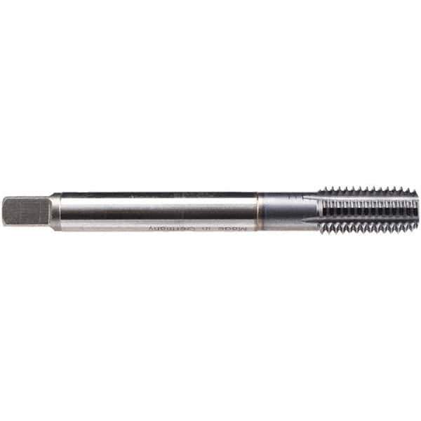 Emuge - 1/2-13 UNC, Semi-Bottoming Chamfer, TiCN Finish, High Speed Steel Thread Forming STI Taps - 4-21/64" OAL, 0.48" Shank Diam - Exact Industrial Supply