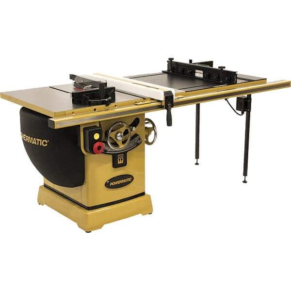 Jet - 10" Blade Diam, 5/8" Arbor Diam, 3 Phase Table Saw - 5 hp, 230/460 Volt, 11-1/4" Cutting Depth - All Tool & Supply